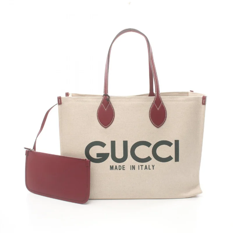 Small sapphire tote bag-Gucci    Canvas Leather Tote Bag (Pre-Owned)