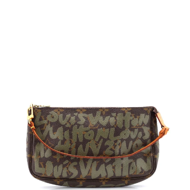 Retro green crossbody bag-Pochette Accessoires Limited Edition Monogram Graffiti