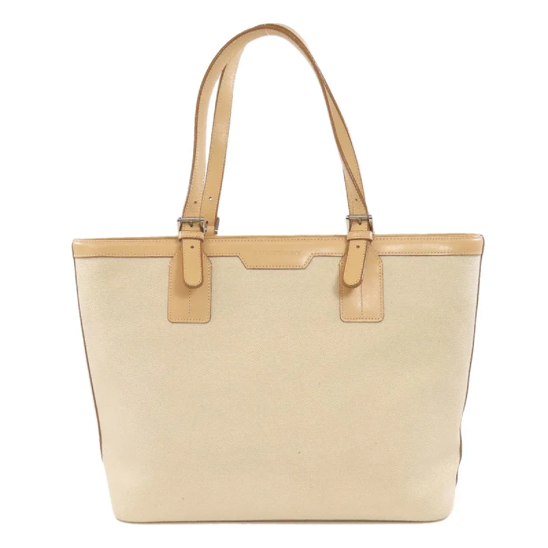 Minimalist white tote bag-Burberry  Canvas Tote Bag (Pre-Owned)