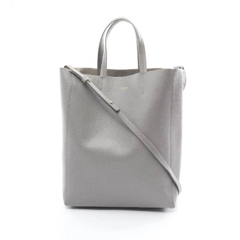 Soft pastel tote bag-Celine  Leather Tote Bag (Pre-Owned)