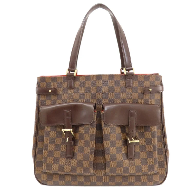 Modern white tote bag-Louis Vuitton Damier Damier Canvas Ebene Damier Canvas Tote Bag (Pre-Owned)