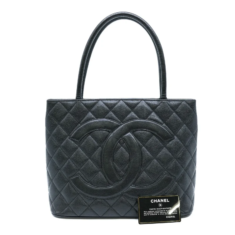 Heavy-duty utility tote bag-Chanel  Caviar Leather Handbag Tote Bag (Pre-Owned)