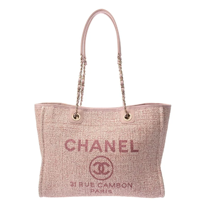 Spacious quilted work tote bag-Chanel  Tweed Leather Tote Bag (Pre-Owned)