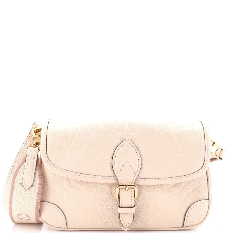 Soft white crossbody bag-Diane NM Handbag Empreinte Leather