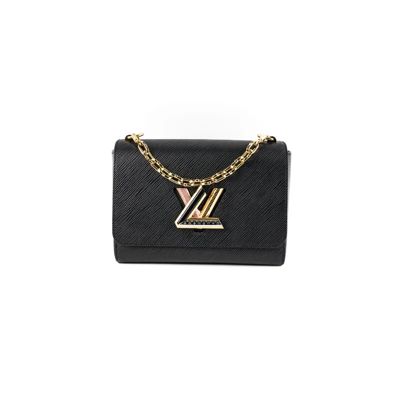 Festive tan holiday handbag-Louis Vuitton Twist MM Black