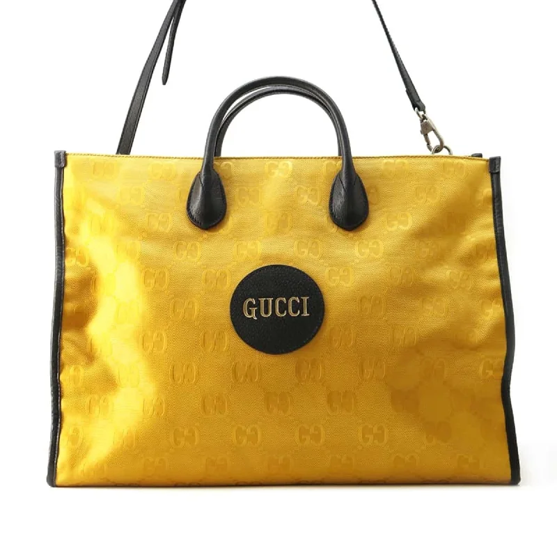 Soft blue tote bag-Gucci Gg Canvas  yellow Nylon Leather Tote Bag (Pre-Owned)