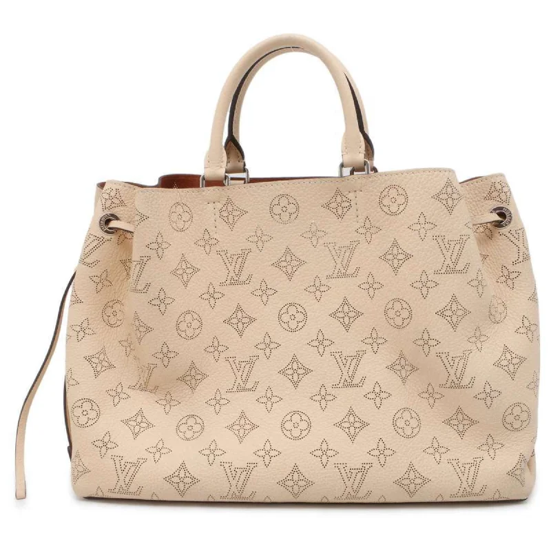 Trendy snakeskin tote bag-Louis Vuitton  Monogram Mahina Leather Shoulder Bag Tote Bag (Pre-Owned)