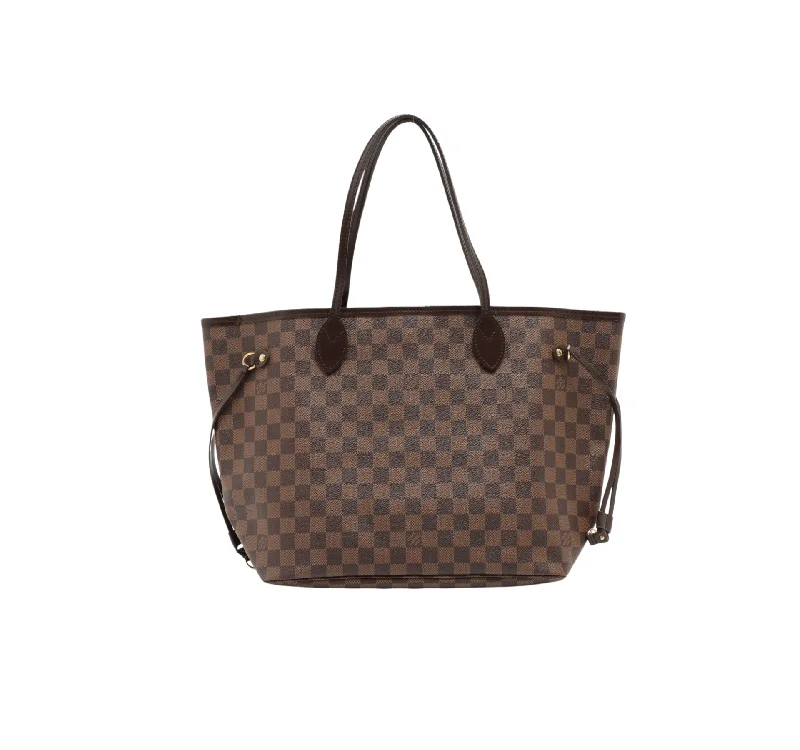 Soft blue summer handbag-Louis Vuitton Neverfull MM Damier Ebene