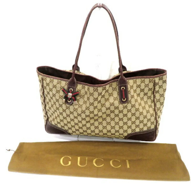 Everyday blue tote bag-Gucci Sherry Line  Canvas Leather Tote Bag (Pre-Owned)