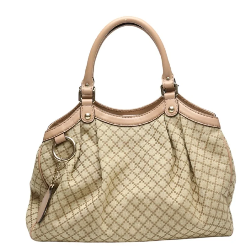 Adjustable strap tote bag-Gucci Diamante  Gg Canvas Handbag Tote Bag (Pre-Owned)