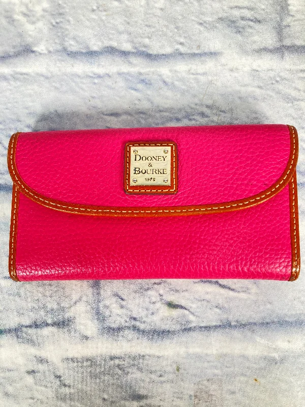 Soft red bridal handbag-Wallet Designer By Dooney And Bourke, Size: Medium