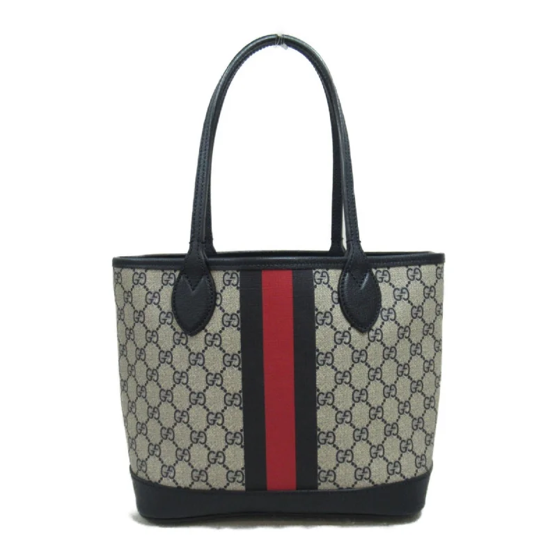 Oversized black tote bag-Gucci Gg Canvas   Gg Canvas Leather Tote Bag (Pre-Owned)