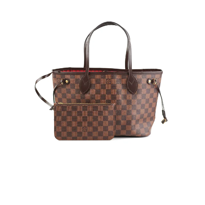 Lightweight red beach handbag-ITEM 21 - Louis Vuitton Neverfull PM Damier Ebene