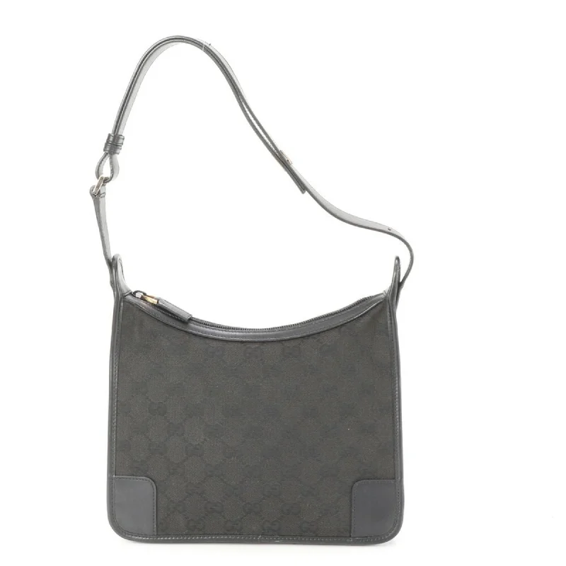 Oversized grey tote bag-Gucci  Leather Canvas Handbag Shoulder Bag Tote Bag (Pre-Owned)