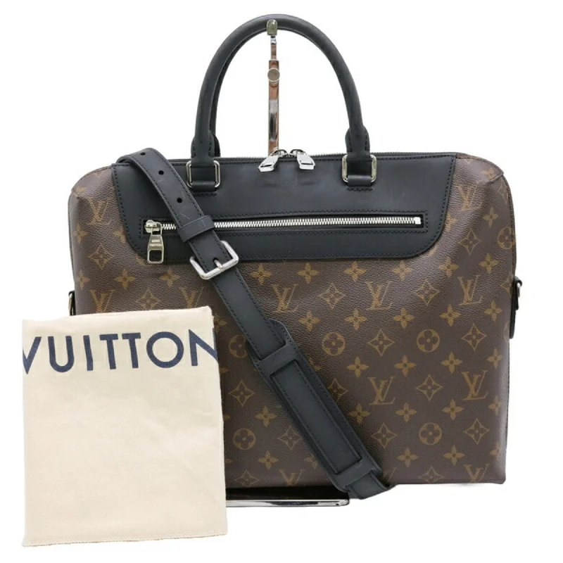 Elegant white tote bag-Louis Vuitton  Monogram Briefcase Tote Bag (Pre-Owned)