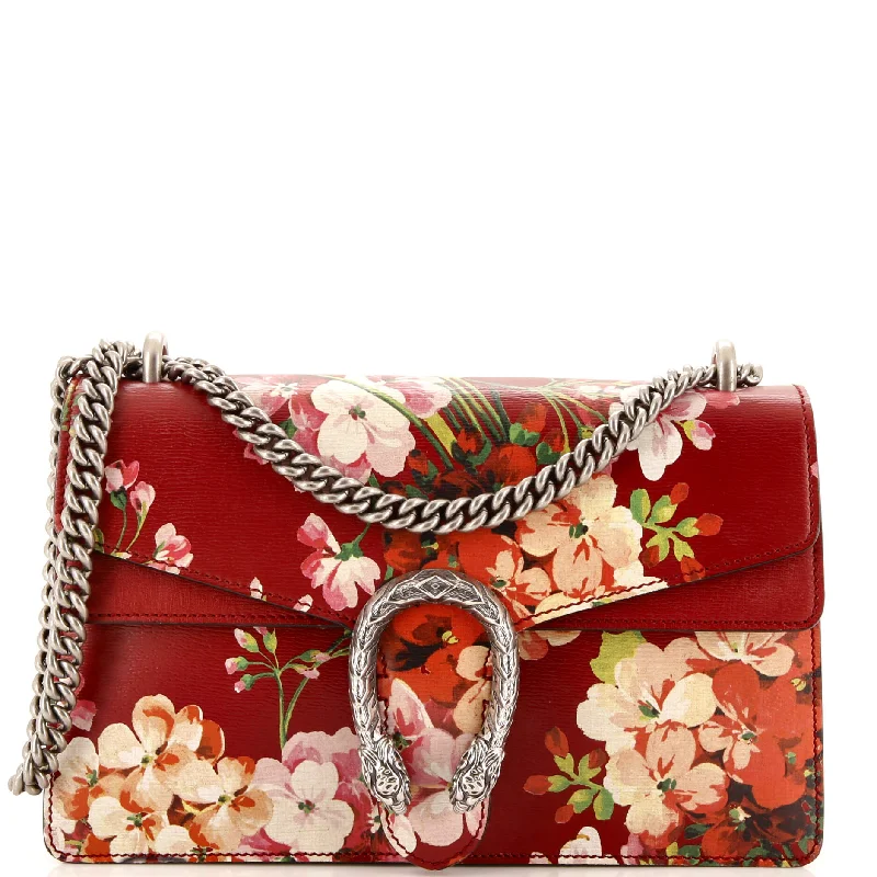 Luxury vegan crossbody bag-Dionysus Bag Blooms Print Leather Small