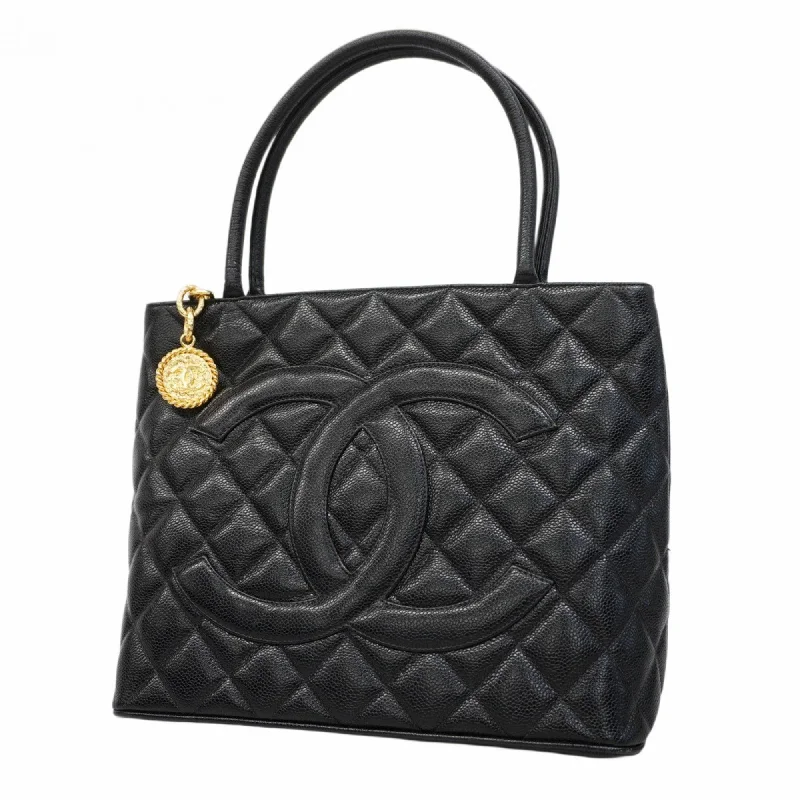 Sleek anti-theft tote bag-Chanel  Caviar Leather Tote Bag (Pre-Owned)