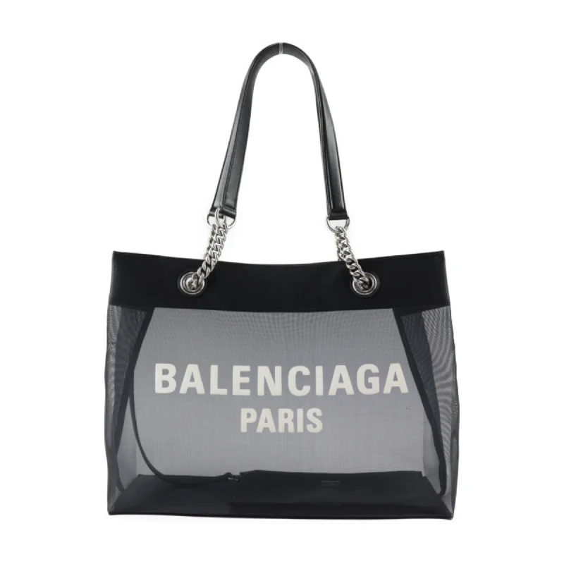 Oversized black tote bag-Balenciaga  Mesh Leather Shoulder Bag Tote Bag (Pre-Owned)