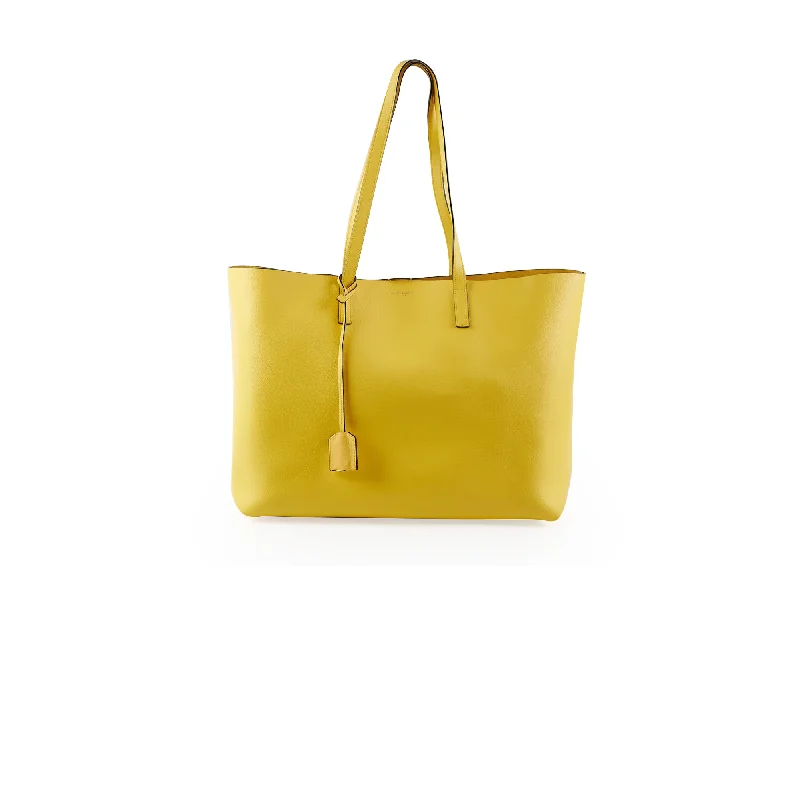 Chic silver party handbag-Saint Laurent Calfskin Yellow Tote Bag