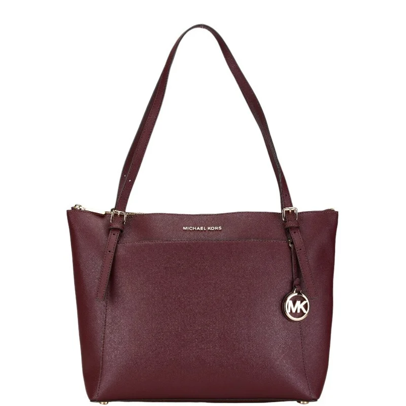 Soft purple tote bag-Michael Kors  Wine Leather Handbag Tote Bag (Pre-Owned)