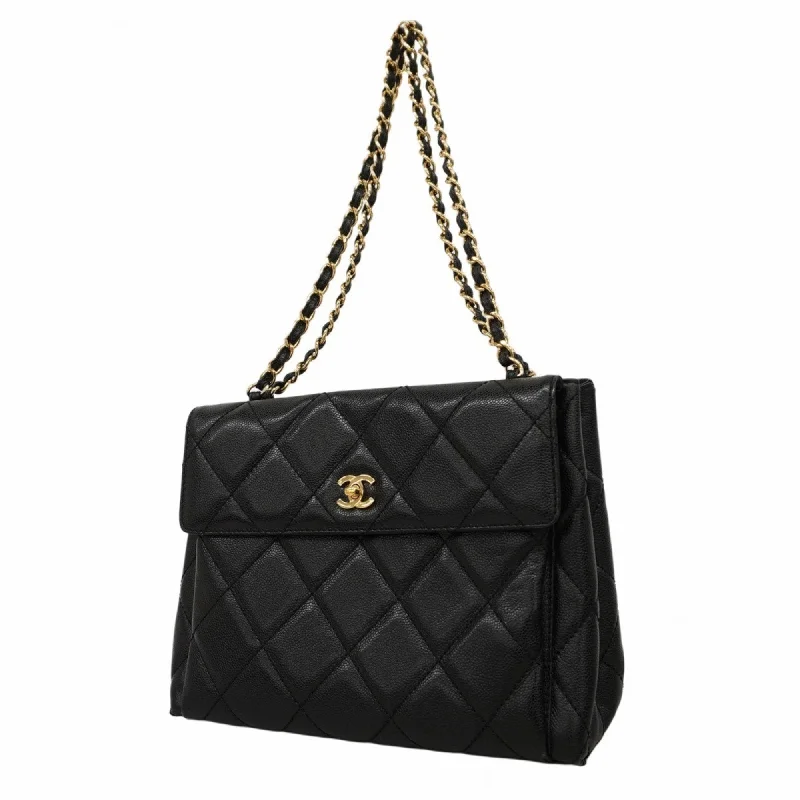 Onyx black sleek tote bag-Chanel  Caviar Leather Tote Bag (Pre-Owned)