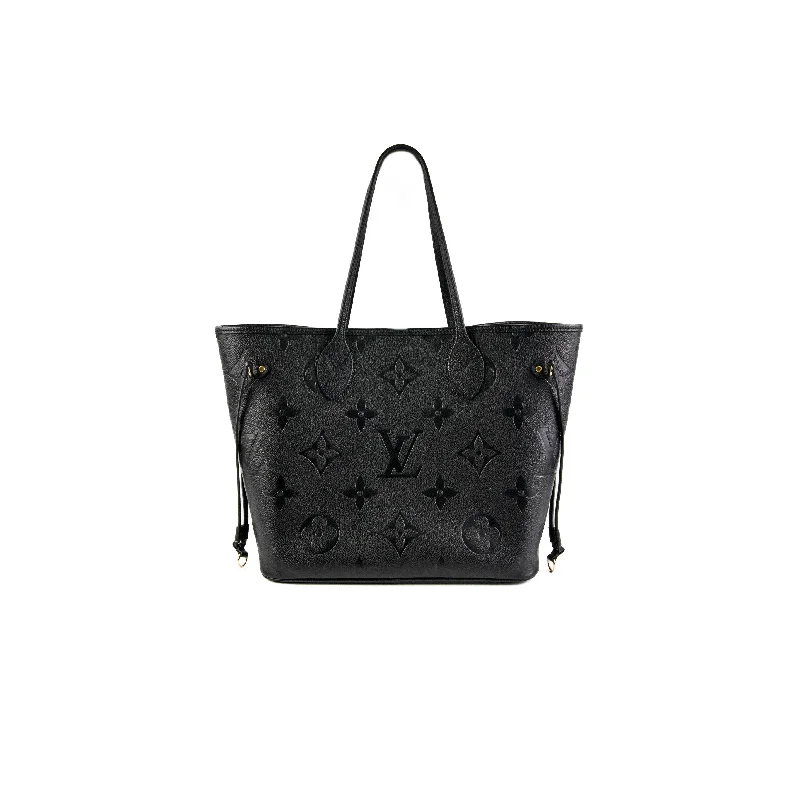 Personalized red monogram handbag-Louis Vuitton Neverfull MM Black