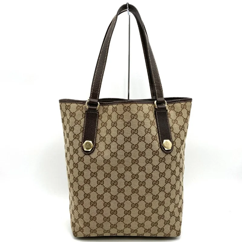 Multi-pocket tan tote bag-Gucci  Gg Canvas Tote Bag (Pre-Owned)