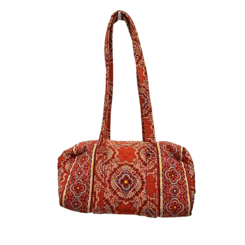 Lightweight red foldable handbag-Handbag By Vera Bradley In Orange, Size:Medium