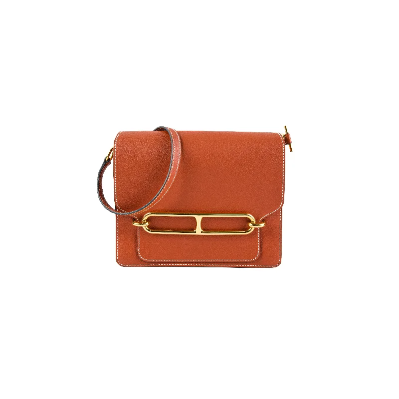 Soft tan pastel handbag-Hermes Roulis 23 Evercolour Brick Crossbody Bag X Stamp