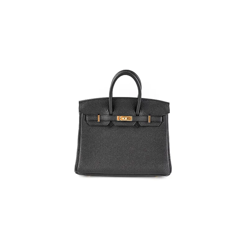 Large canvas beach handbag-Hermes Birkin 25 Noir U stamp