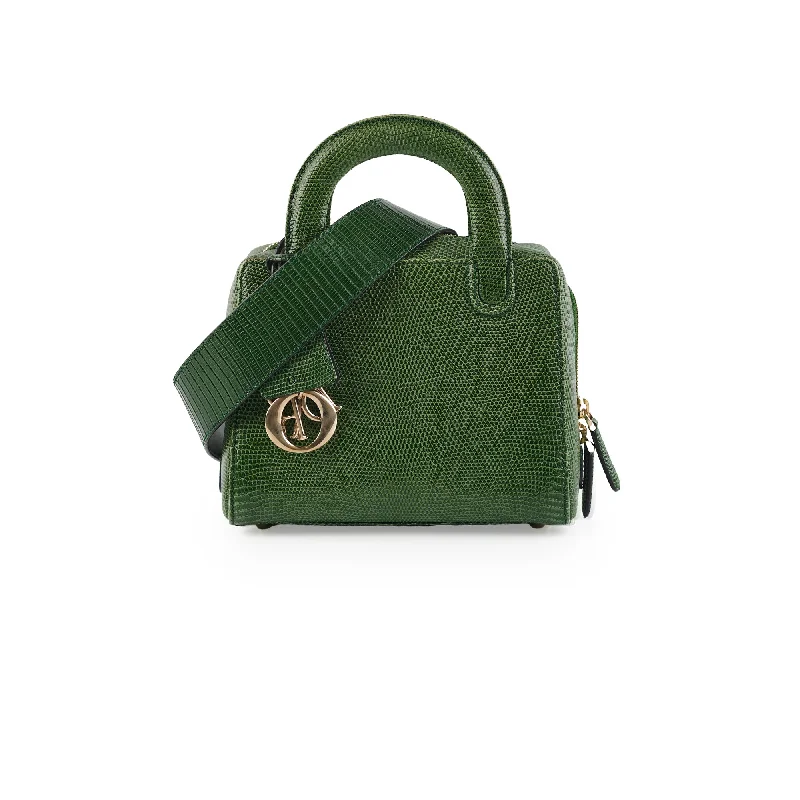 Mini ruby party handbag-Christian Dior Green Mini Top Handle Bag