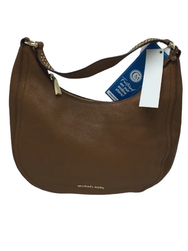 Trendy tan bucket handbag-Leather Shoulder Handbag Designer By Michael Kors