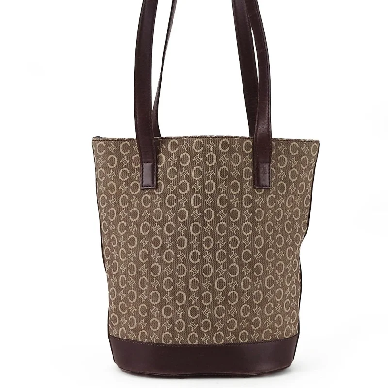 Bold tiger tote bag-Celine    Canvas Leather Tote Bag (Pre-Owned)