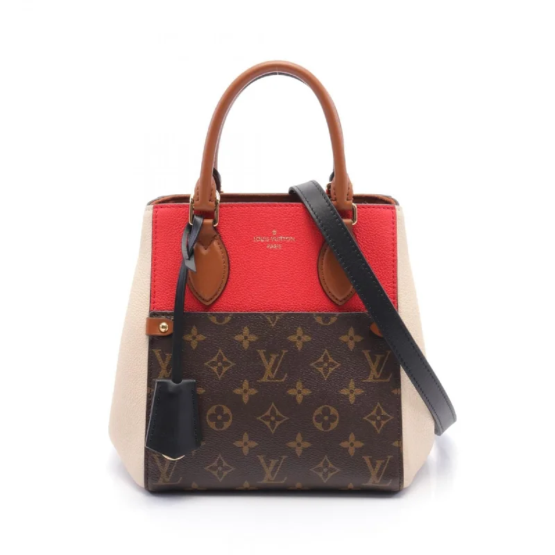 Bold red tote bag-Louis Vuitton  Monogram  Coated Canvas Leather Tote Bag (Pre-Owned)