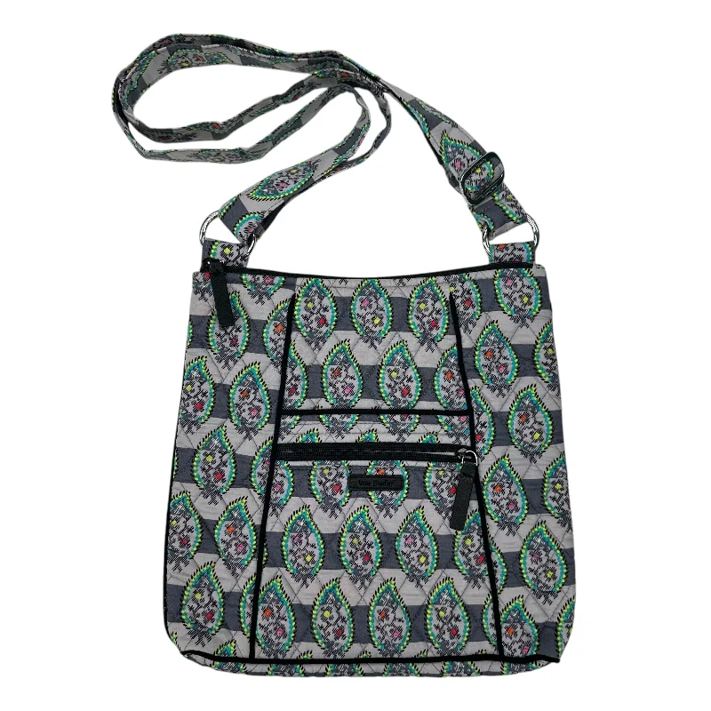 Colorful teal patchwork handbag-Crossbody By Vera Bradley In Grey, Size:Medium