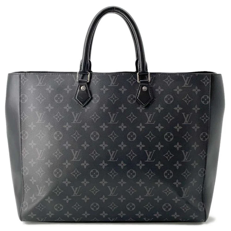 Lightweight satin summer tote bag-Louis Vuitton Monogram Eclipse  Noir Monogram Eclipse Tote Bag (Pre-Owned)