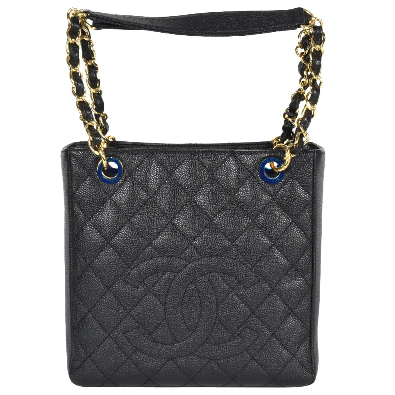 Trendy bucket tote bag-Chanel Matelasse  Caviar Leather Tote Bag (Pre-Owned)