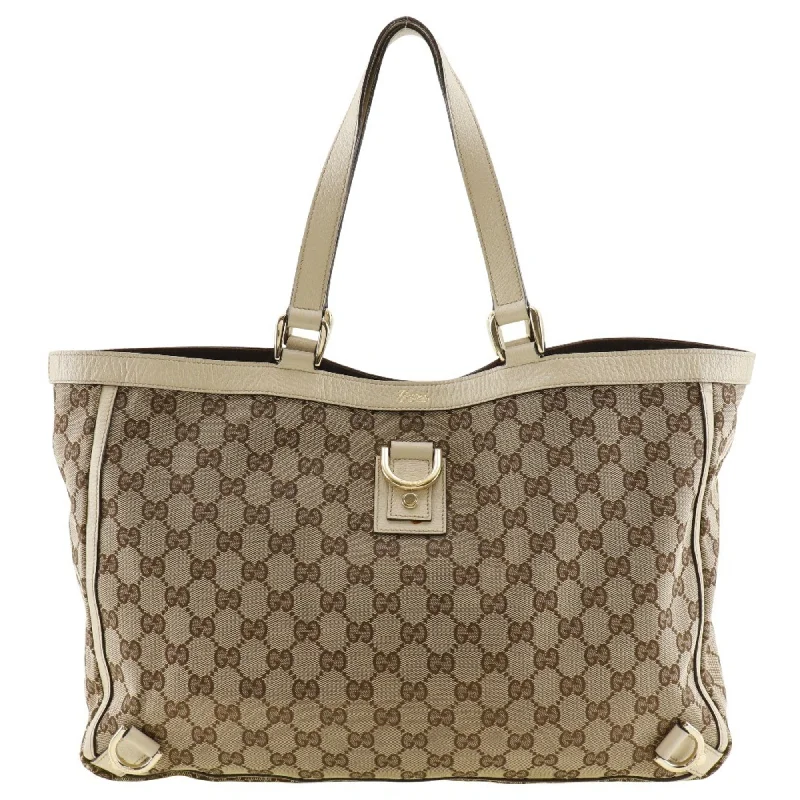 Small grey evening tote bag-Gucci Abbey  Gg Canvas Tote Bag (Pre-Owned)