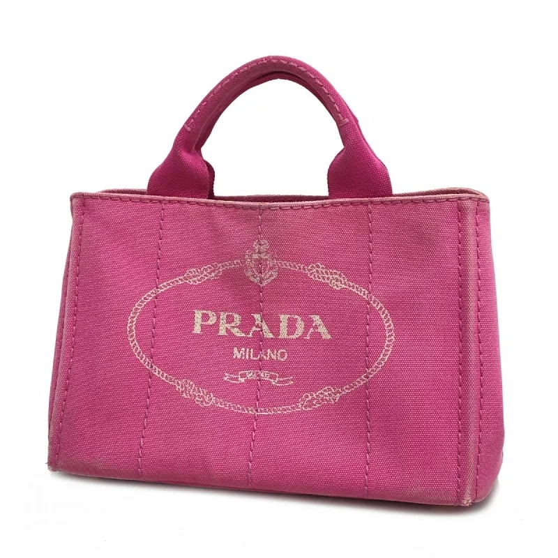 Red satin tote bag-Prada  Canvas Tote Bag (Pre-Owned)