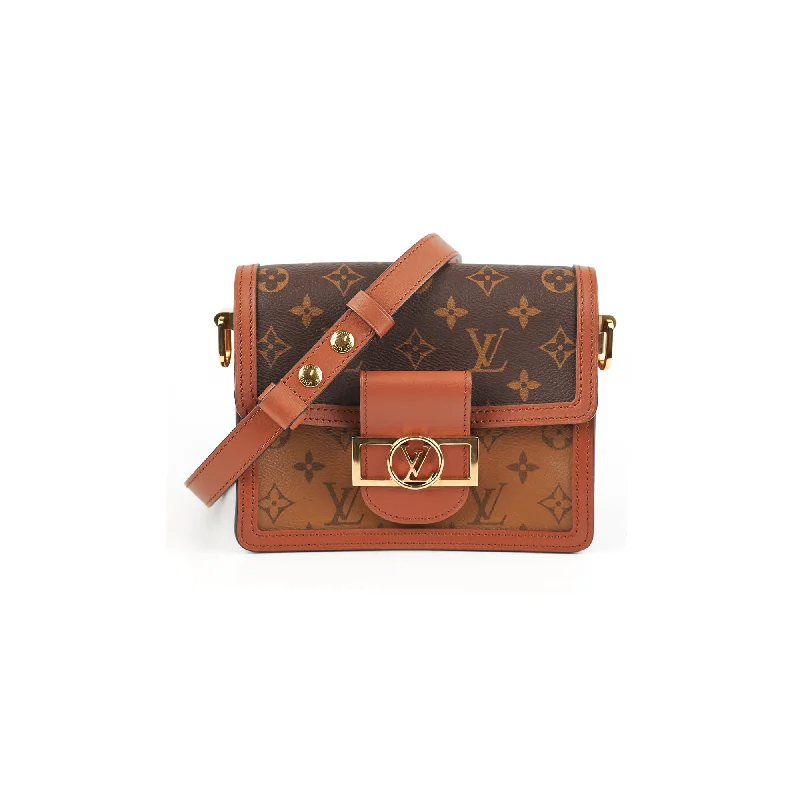 Handcrafted purple artisan handbag-ITEM 31 - Louis Vuitton Mini Dauphine Monogram Crossbody Bag