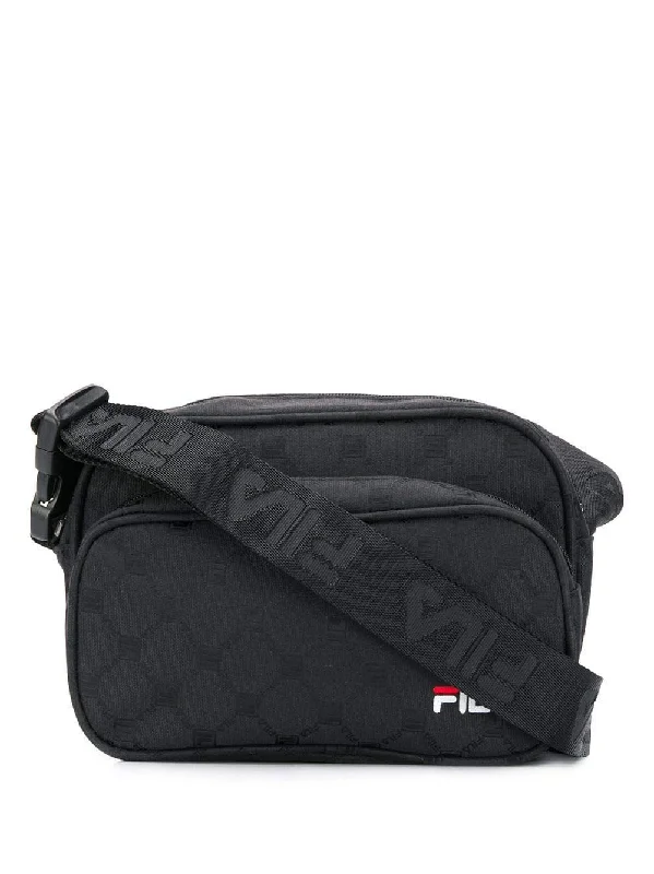 olive duffel bags for outdoor trips -Luxury Fashion | Fila Mens 685087002 Black Messenger Bag | Fall Winter 19