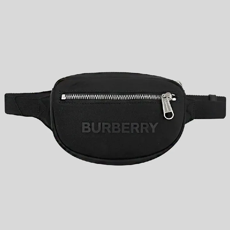 Luxury vegan crossbody bag-Burberry Cannon Branded Nylon Belt/Crossbody Bag Black RS-80528871