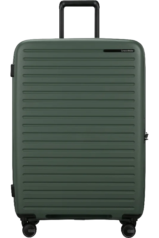 glide-wheel suitcase for airport ease -Samsonite Upscape Spinner 75 Large Suitcase with expansion