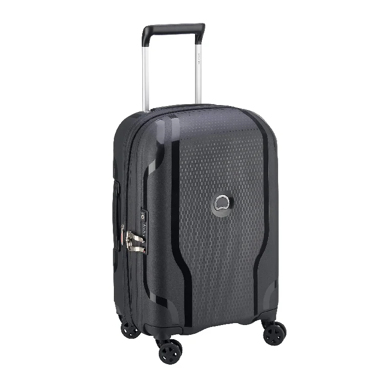 minimalist suitcase for clean lines -Delsey Suitcase, Black (Black)