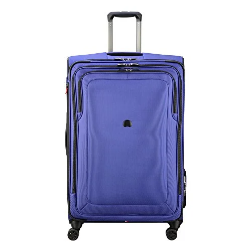 trail-ready suitcase for harsh journeys -Delsey Luggage Cruise Lite Softside 29" Exp. Spinner Suiter Trolley, Blue