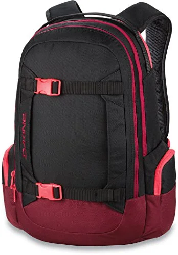 red backpack for vibrant trips -Dakine Women'S Mission Backpack, Black, 25L