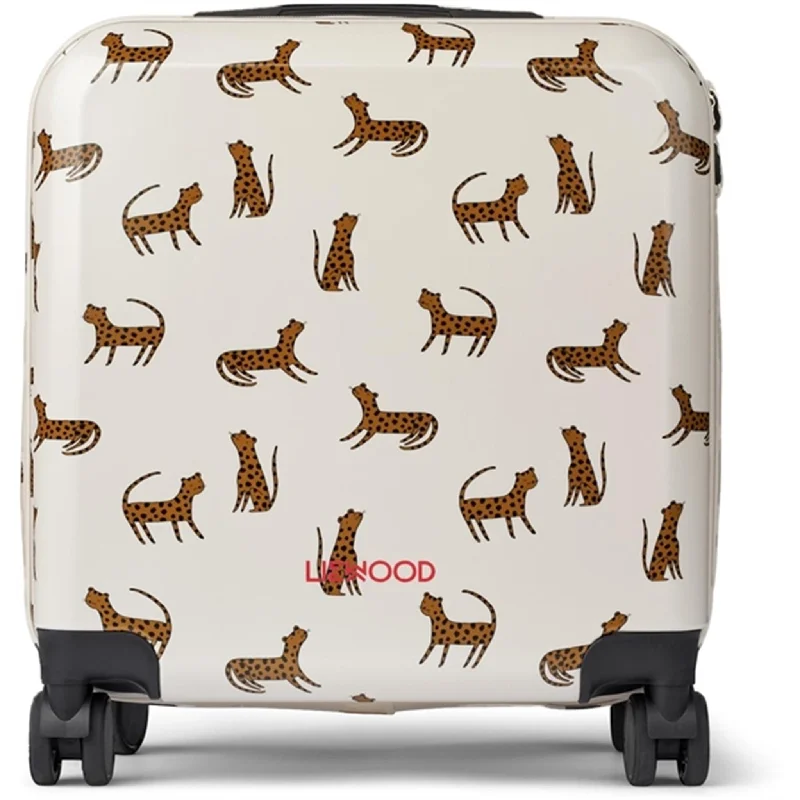 fold suitcase for small rooms -Liewood Hollie Hardcase Suitcase Leopard Sandy