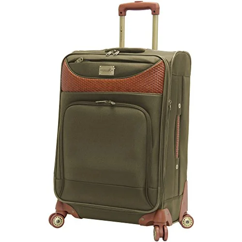 pink suitcase for playful trips -Caribbean Joe 28 Inch 8 Wheel Spinner, Olive Green, One Size