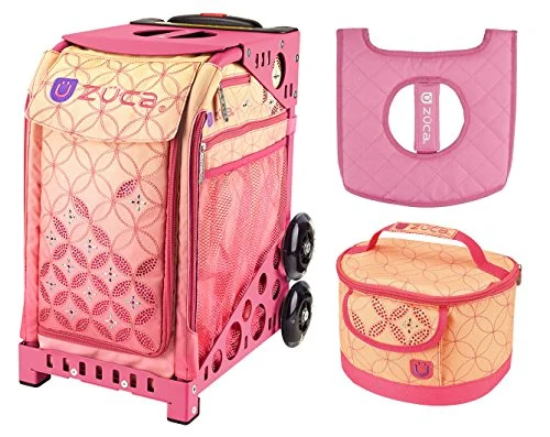 small duffel bags for fast journeys -Zuca Sport Bag - Sunset With Lunchbox And Seat Cover (Pink)