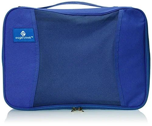 fun suitcase for bright travel -Eagle Creek Travel Gear Luggage Pack-it Half Cube, Blue Sea